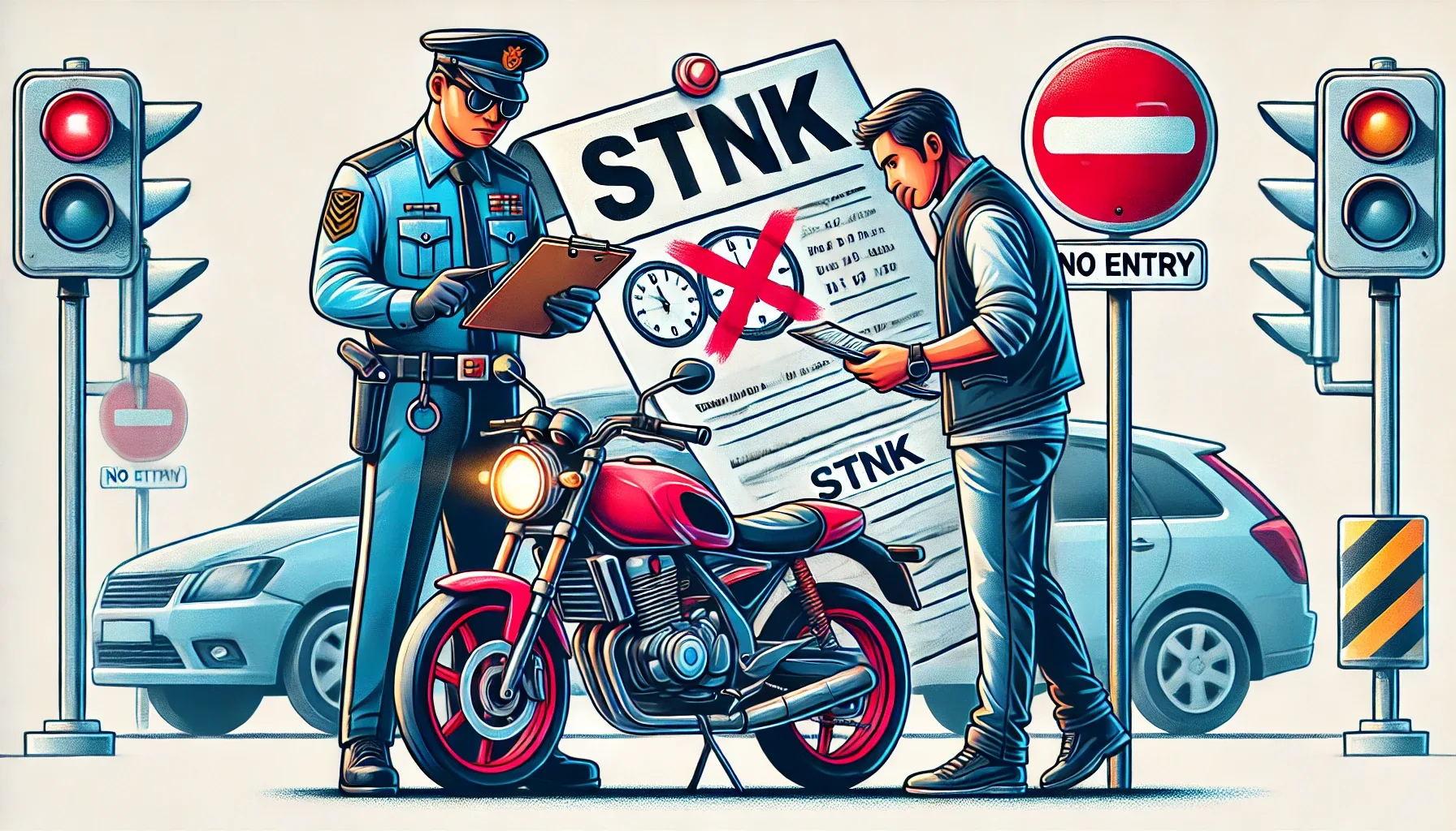 Pajak kendaraan bermotor (PKB) yang mati dapat ditindak oleh kepolisian dengan cara ditilang, diblokir, dan bahkan disita.