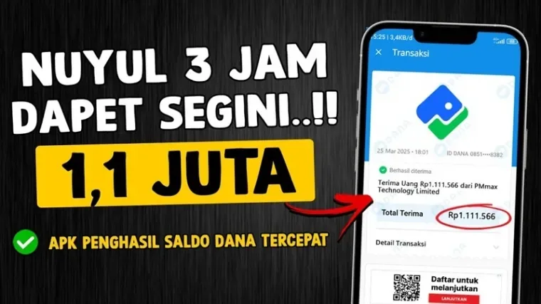 Ilstrasi aplikasi penghasil uang gratis 2025. (Foto: Canva/kanal Youtube Bang Gaptek Id)